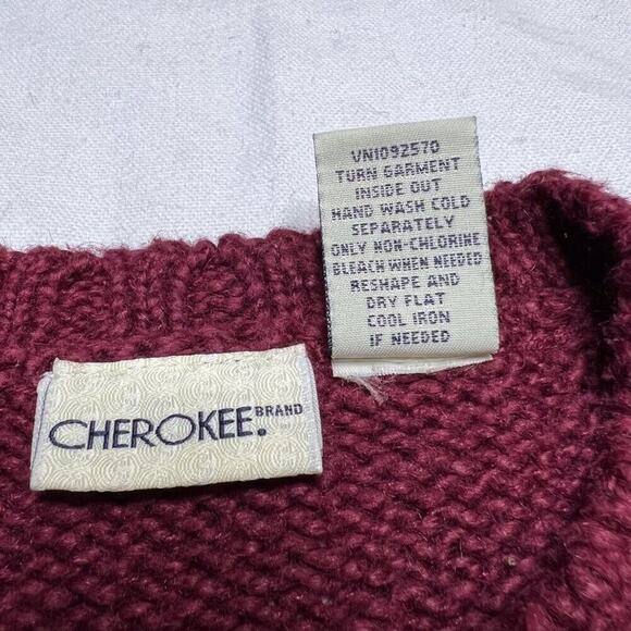 Cherokee Vintage Floral Cardigan Sweater Knit Long Sleeve Women's Small Cottage - Picture 3 of 11